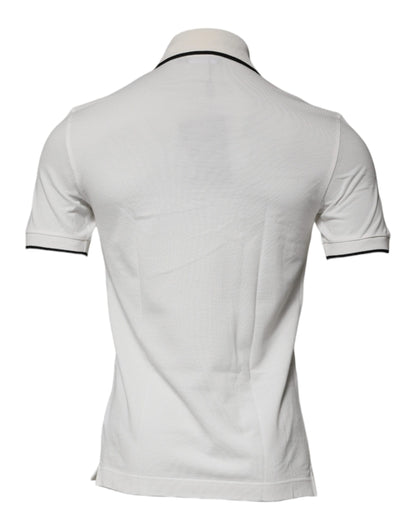 Off White Crown Cotton Collared Polo T-shirt