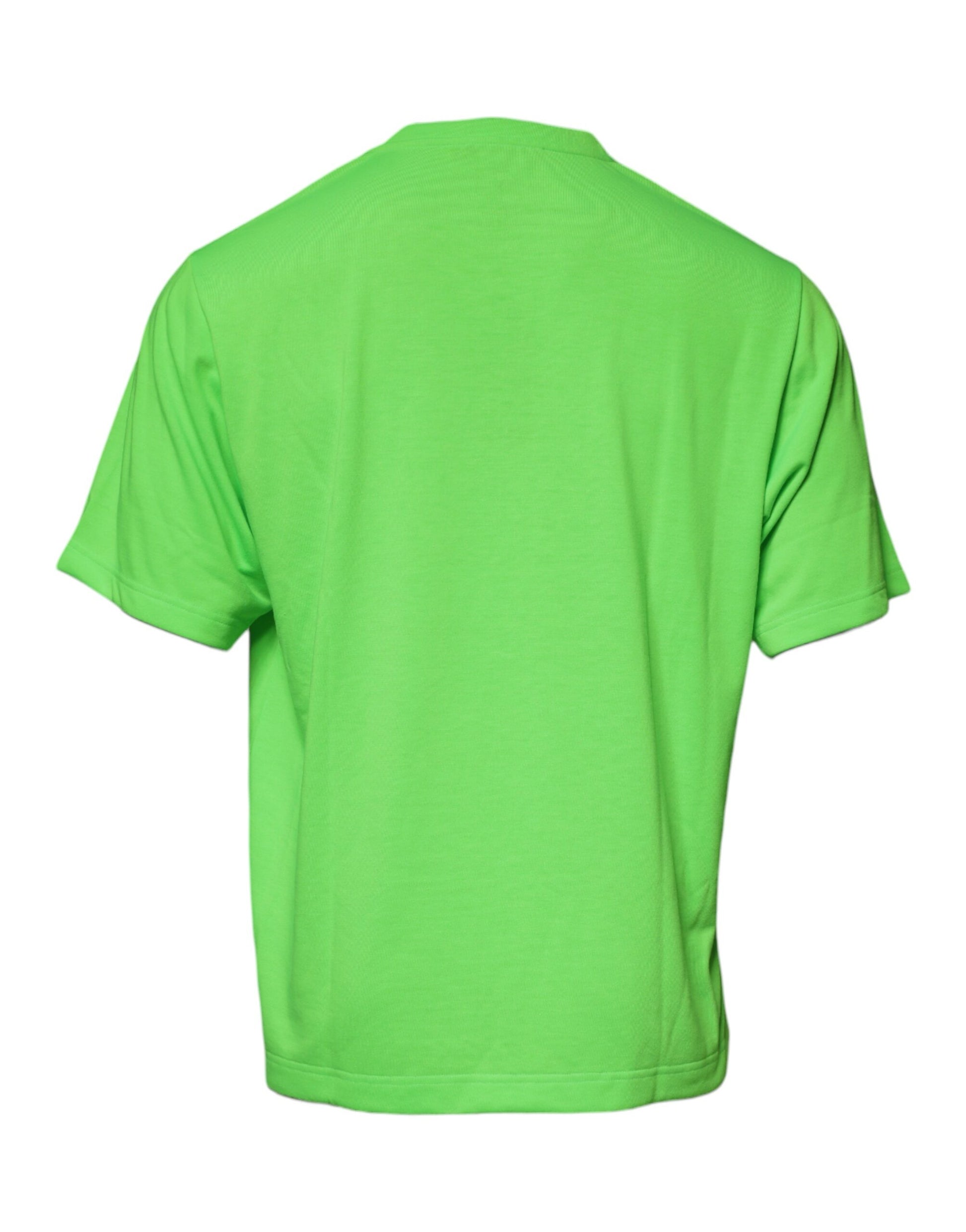 Green DG Logo Cotton Crew Neck T-shirt