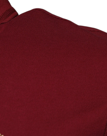 Red Crown Bee Cotton Collared Polo T-shirt