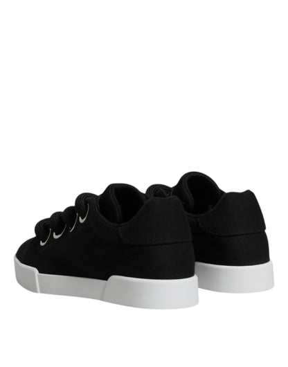 Black Portofino Low Top Sneakers Shoes