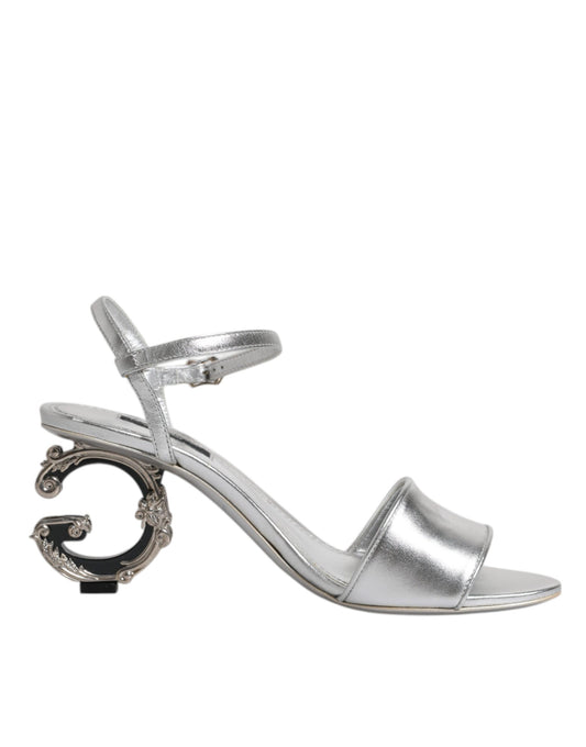 Silver Ankle Strap KEIRA Heels Sandals Shoes