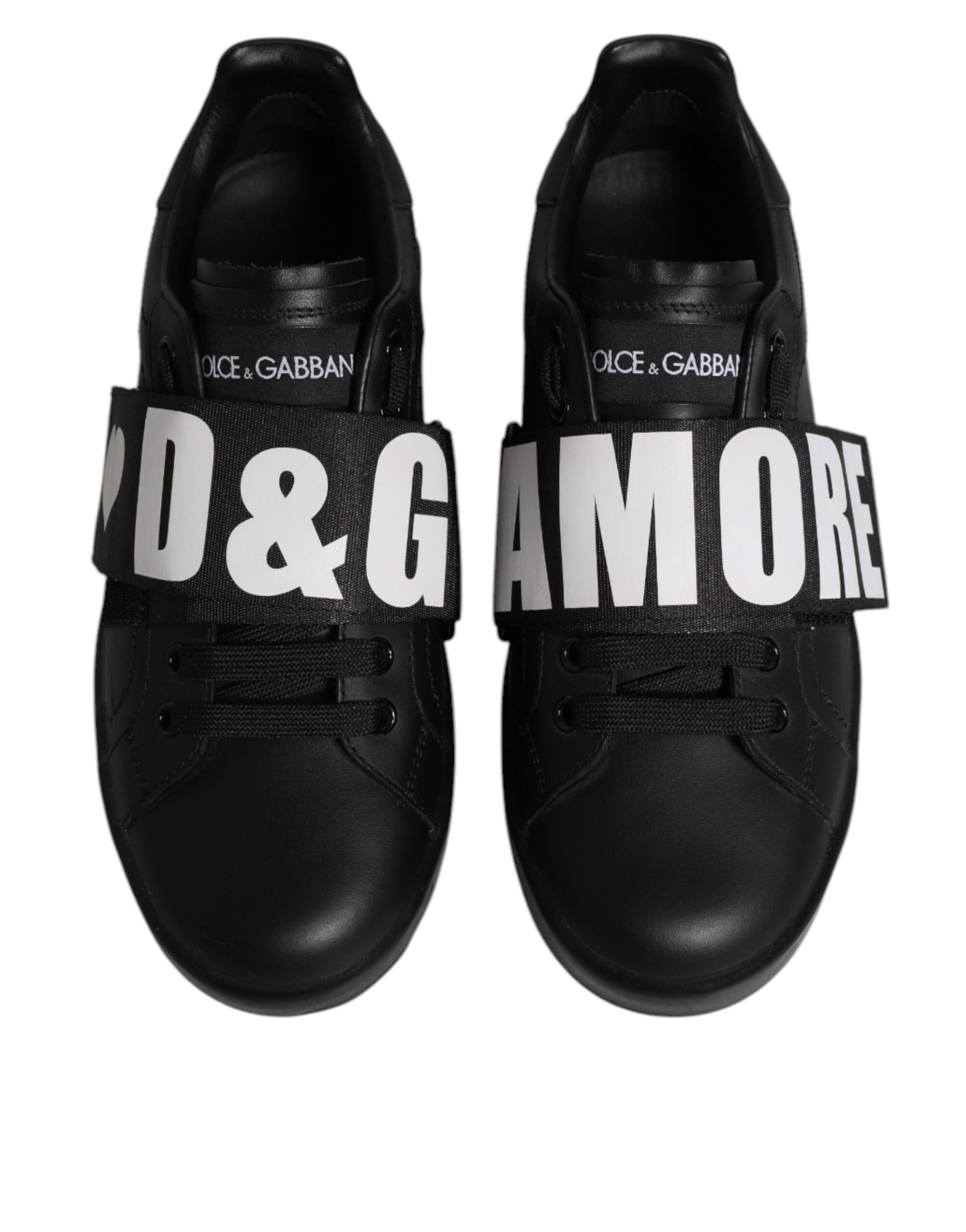 Black D&G AMORE Low Top Sneakers Shoes