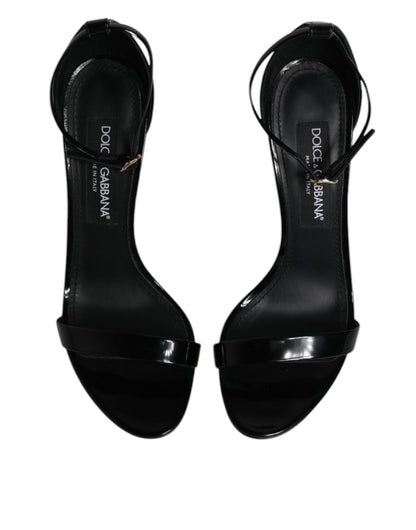 Black KEIRA Heels Ankle Strap Sandals Shoes