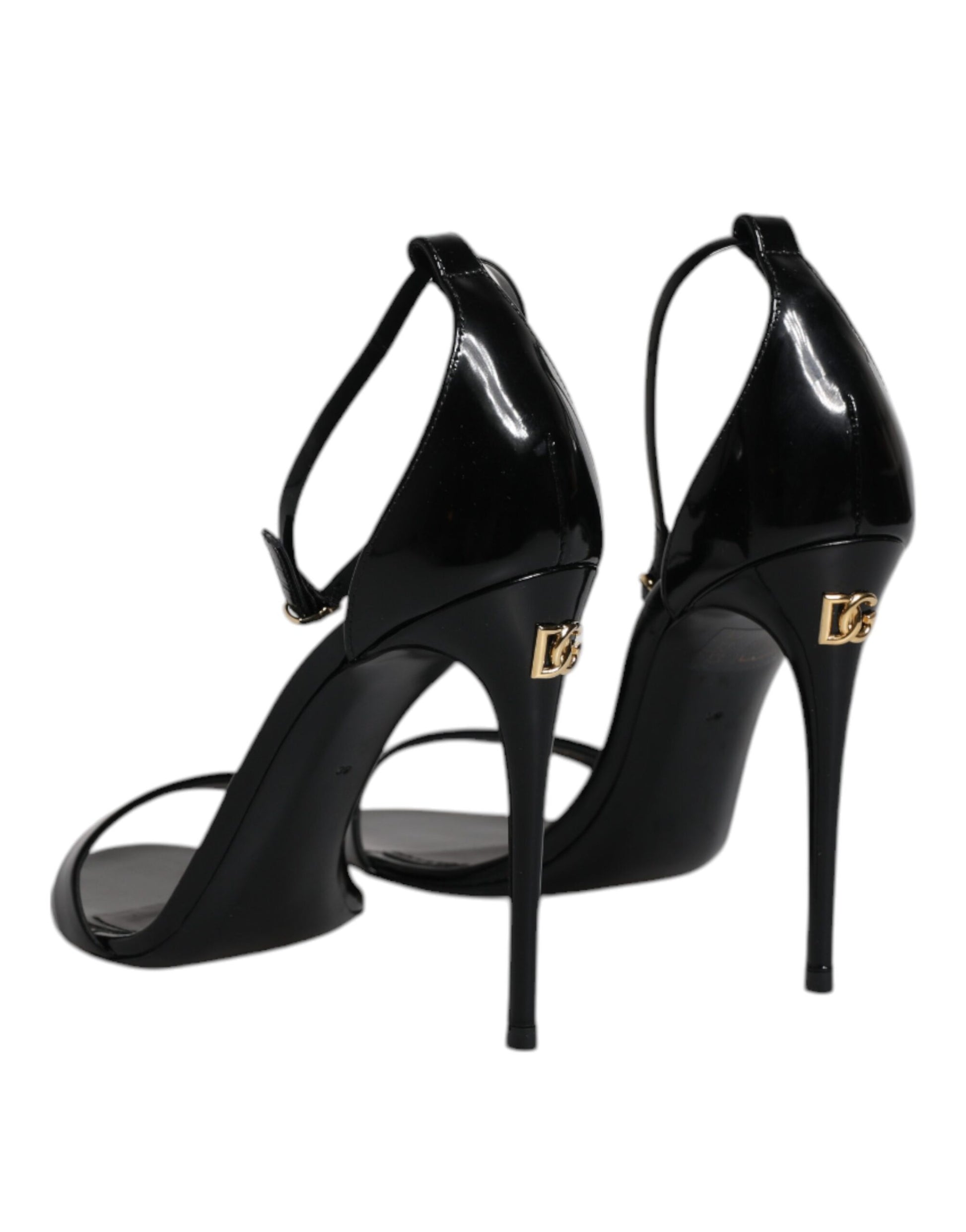 Black KEIRA Heels Ankle Strap Sandals Shoes