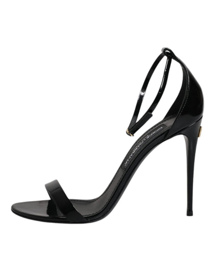 Black KEIRA Heels Ankle Strap Sandals Shoes