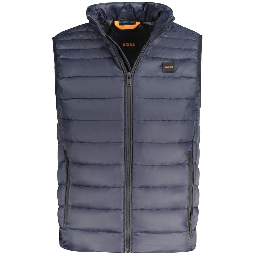 Blue Polyamide Men Jacket