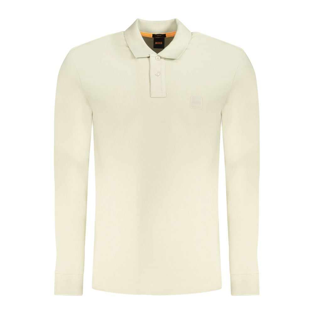 Polo de algodón beige para hombre