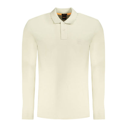 Polo de algodón beige para hombre