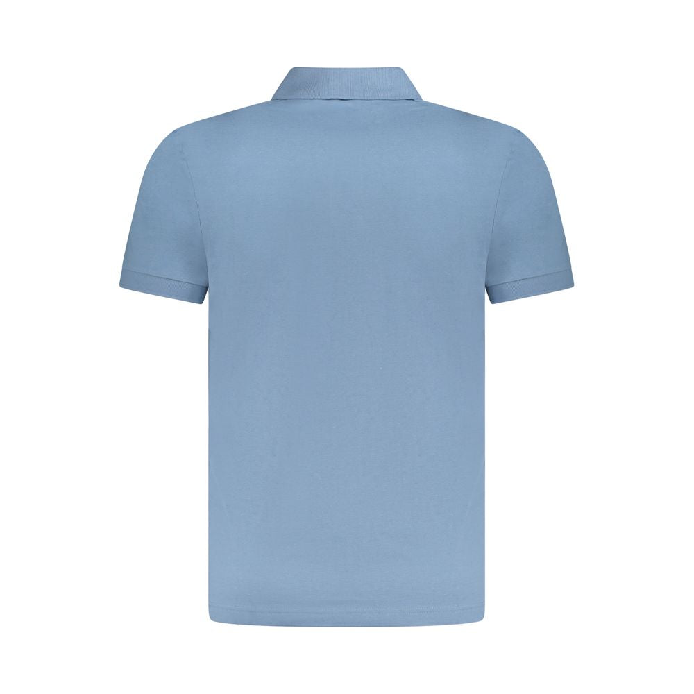 Light Blue Cotton Men Polo Shirt