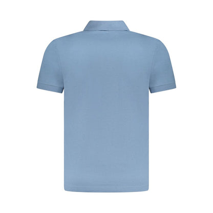 Light Blue Cotton Men Polo Shirt