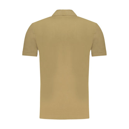 Green Cotton Men Polo Shirt