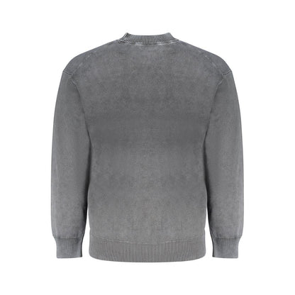 Black Cotton Men Sweater