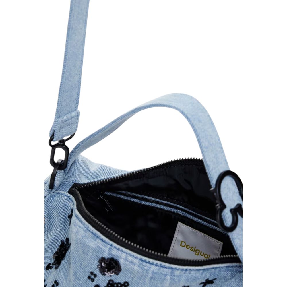 Light Blue Cotton Handbag