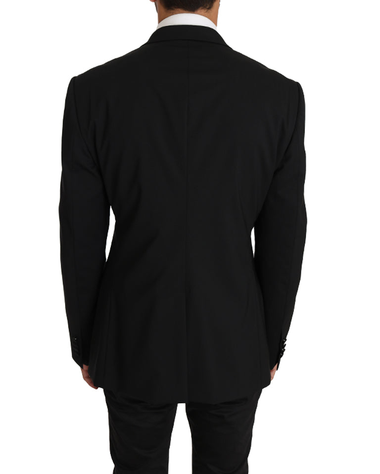 Elegant Black Slim Fit Martini Blazer Jacket