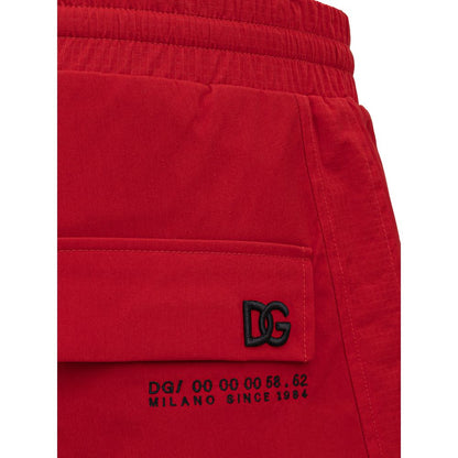 Red Polyamide Jeans & Pant