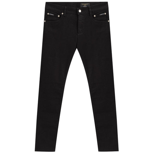 Black Cotton Jeans & Pant