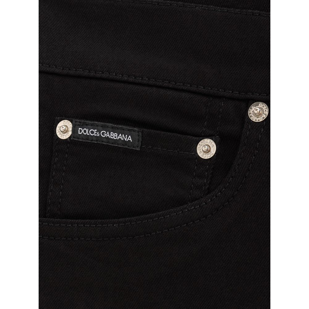 Black Cotton Jeans & Pant