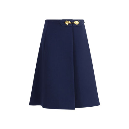 Midi Skirt with Pleat