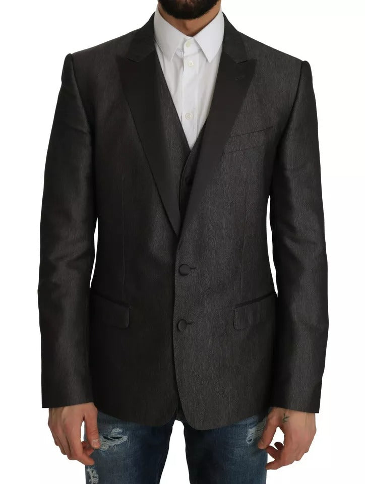 Gray MARTINI 2 Piece Vest Coat Blazer