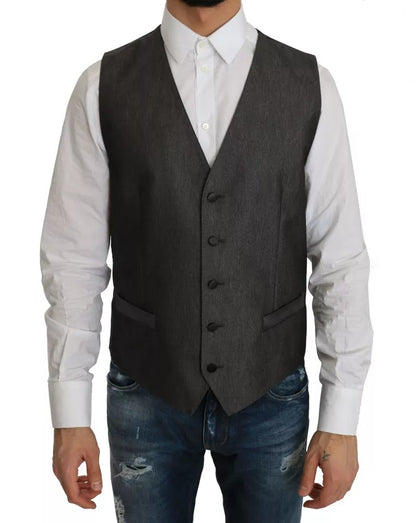 Gray MARTINI 2 Piece Vest Coat Blazer