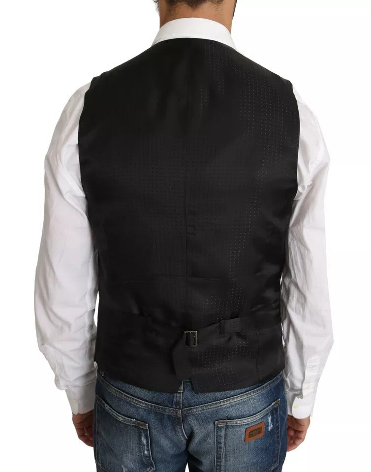 Gray Wool Dress Waistcoat Gillet Vest