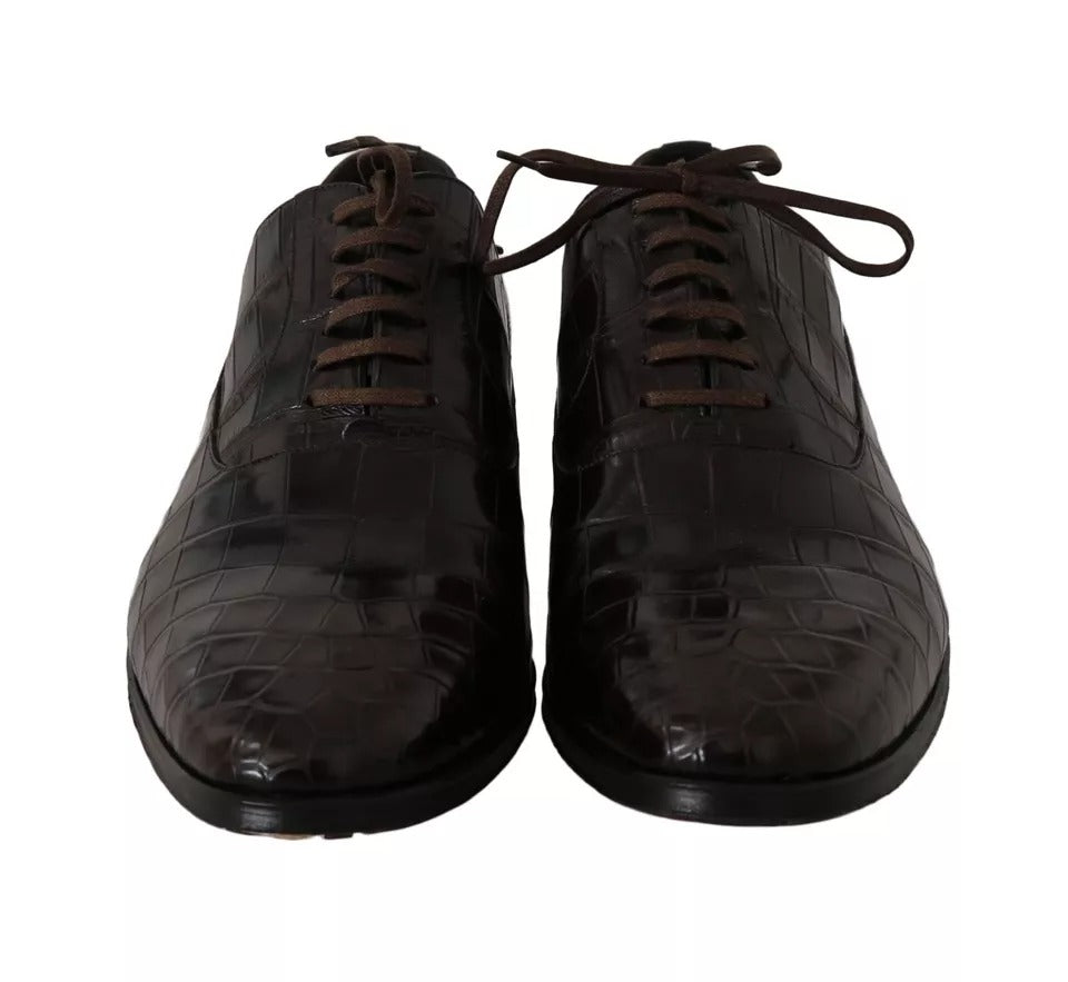 Brown Patterned Leather Dress Formal Shoes