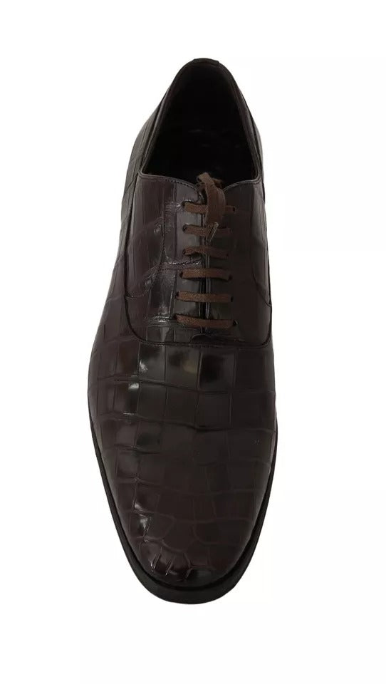 Brown Patterned Leather Dress Formal Shoes