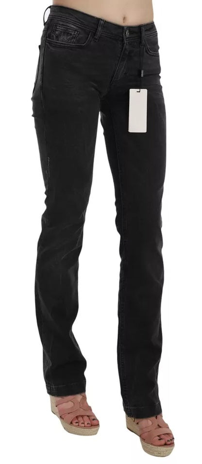 Black Slim Fit Cotton Jeans D&G Pants