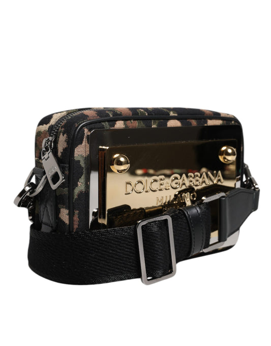 Bolso Crossbody Logo DG Jacquard Leopardo Multicolor