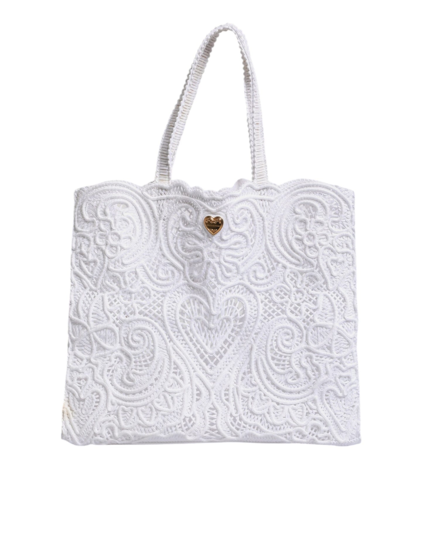 Bag White Cordonetto Lace Beatrice Shopping Tote