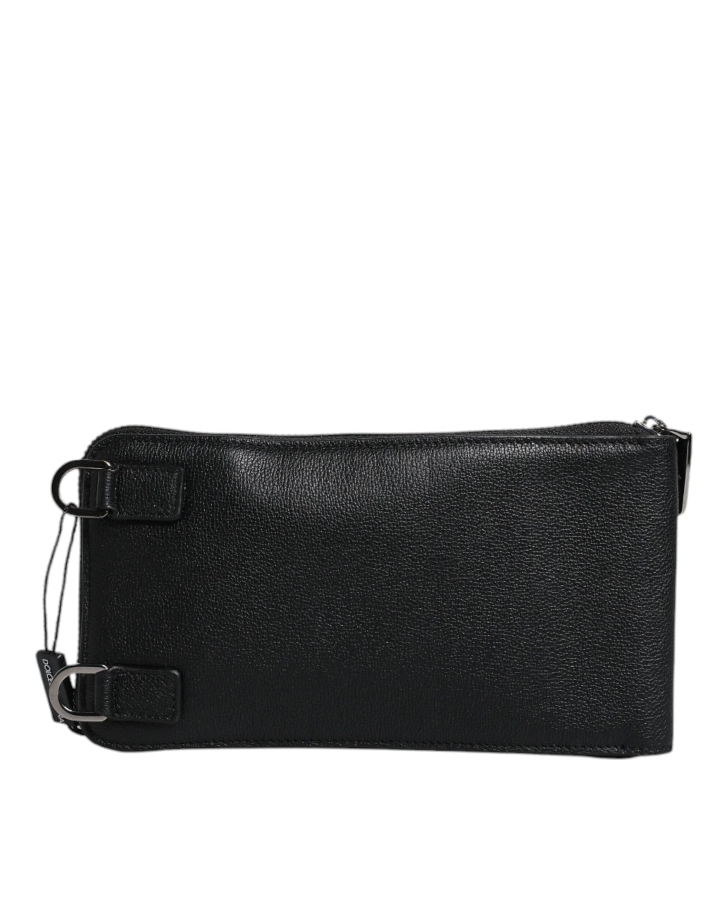 Bolso de cuero negro Crossbody Sling Phone Bag