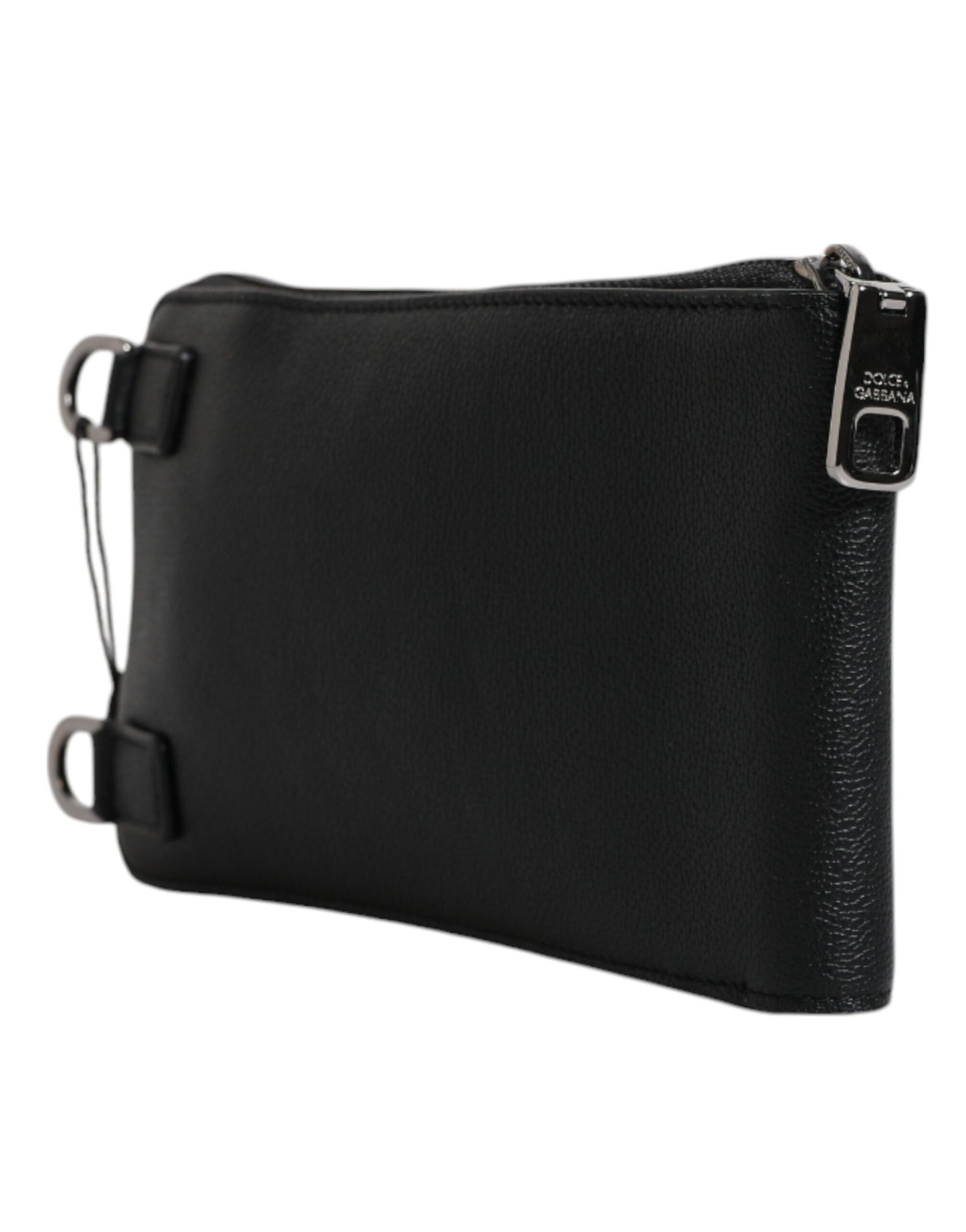 Bolso de cuero negro Crossbody Sling Phone Bag