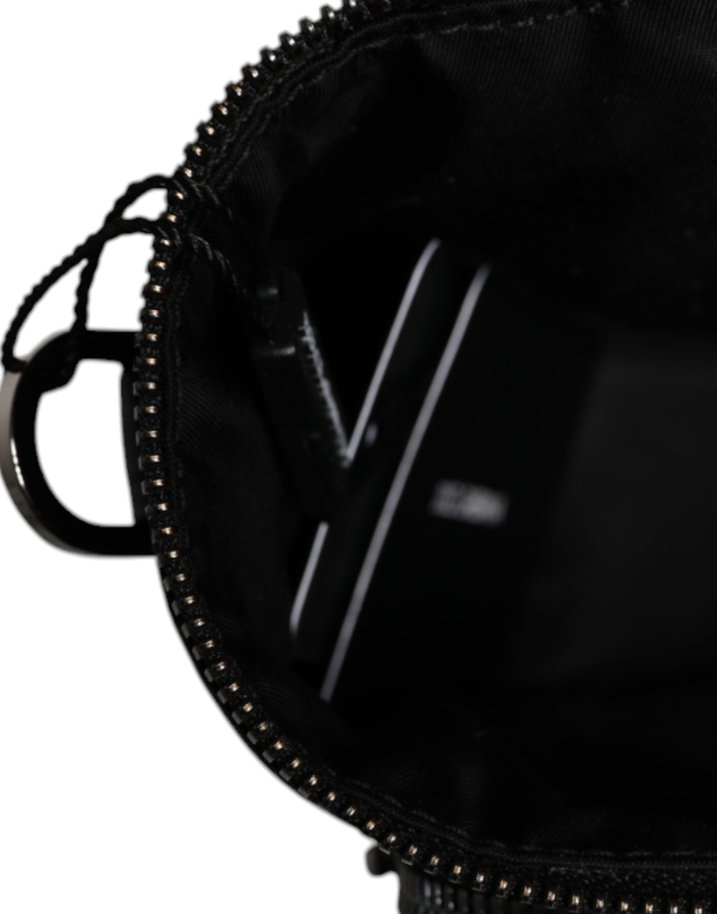 Bolso bandolera tipo bandolera con logotipo de cuero negro para cámara