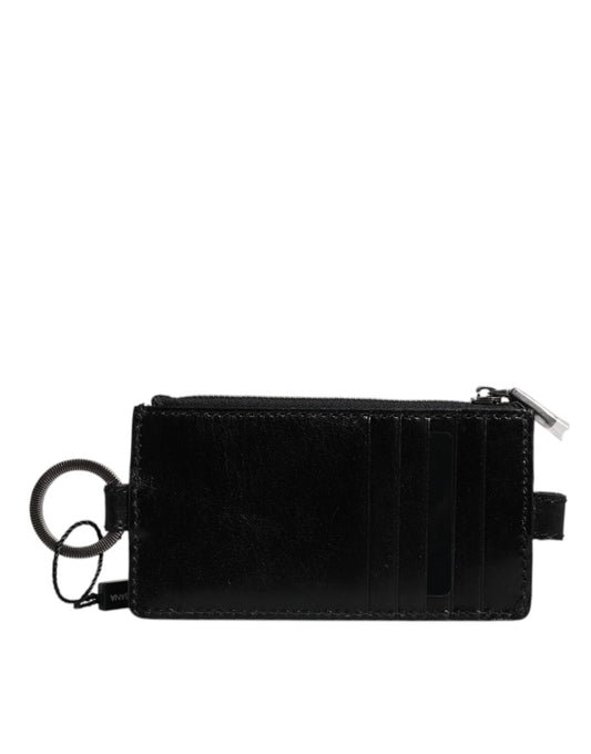 Black Horse Leather Lanyard Logo Card Holder Wallet