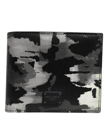 Multicolor Camouflage Bifold Card Holder Logo Wallet