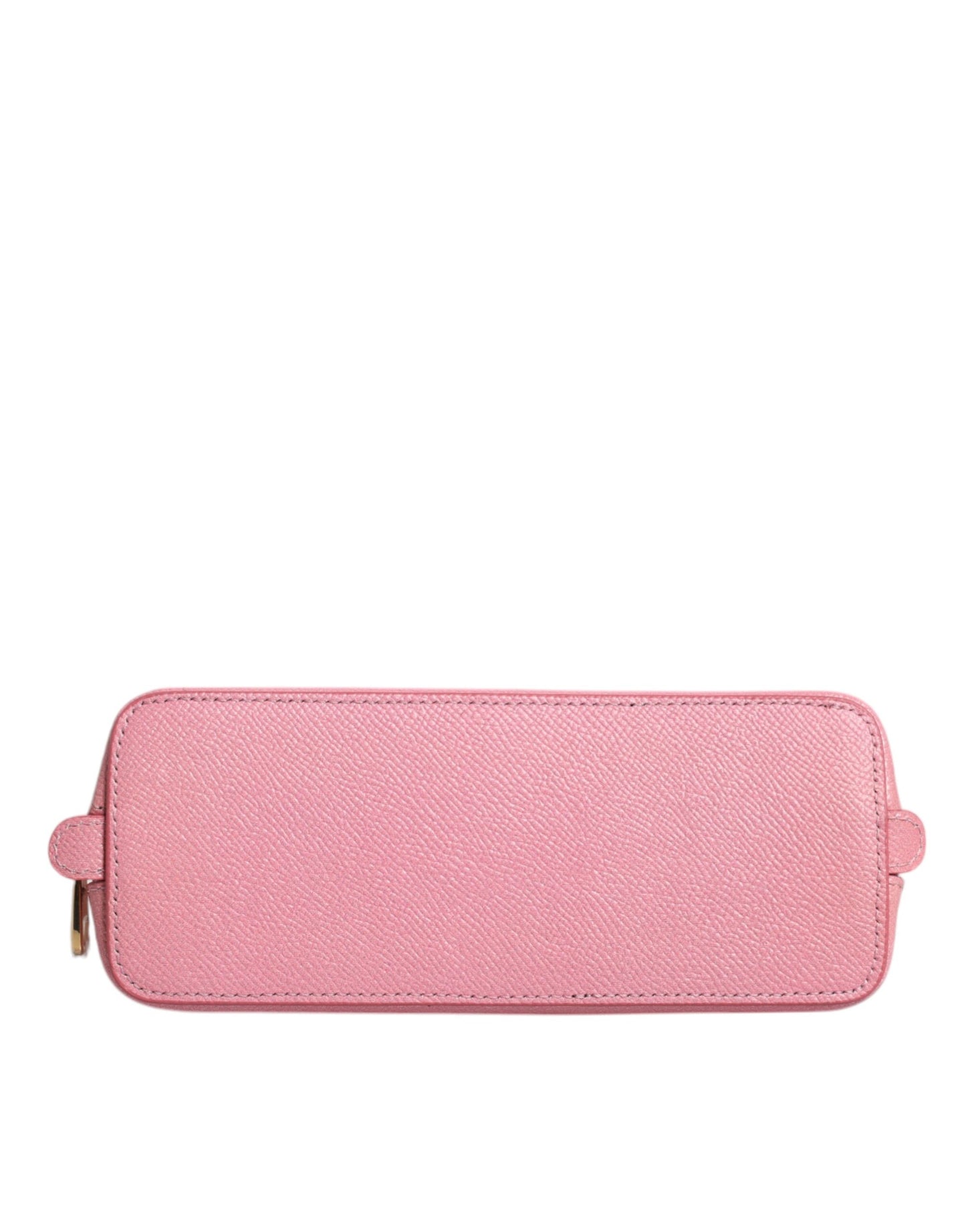 Piel rosa DG Logo Zip Alrededor de la mano Monedero Cartera