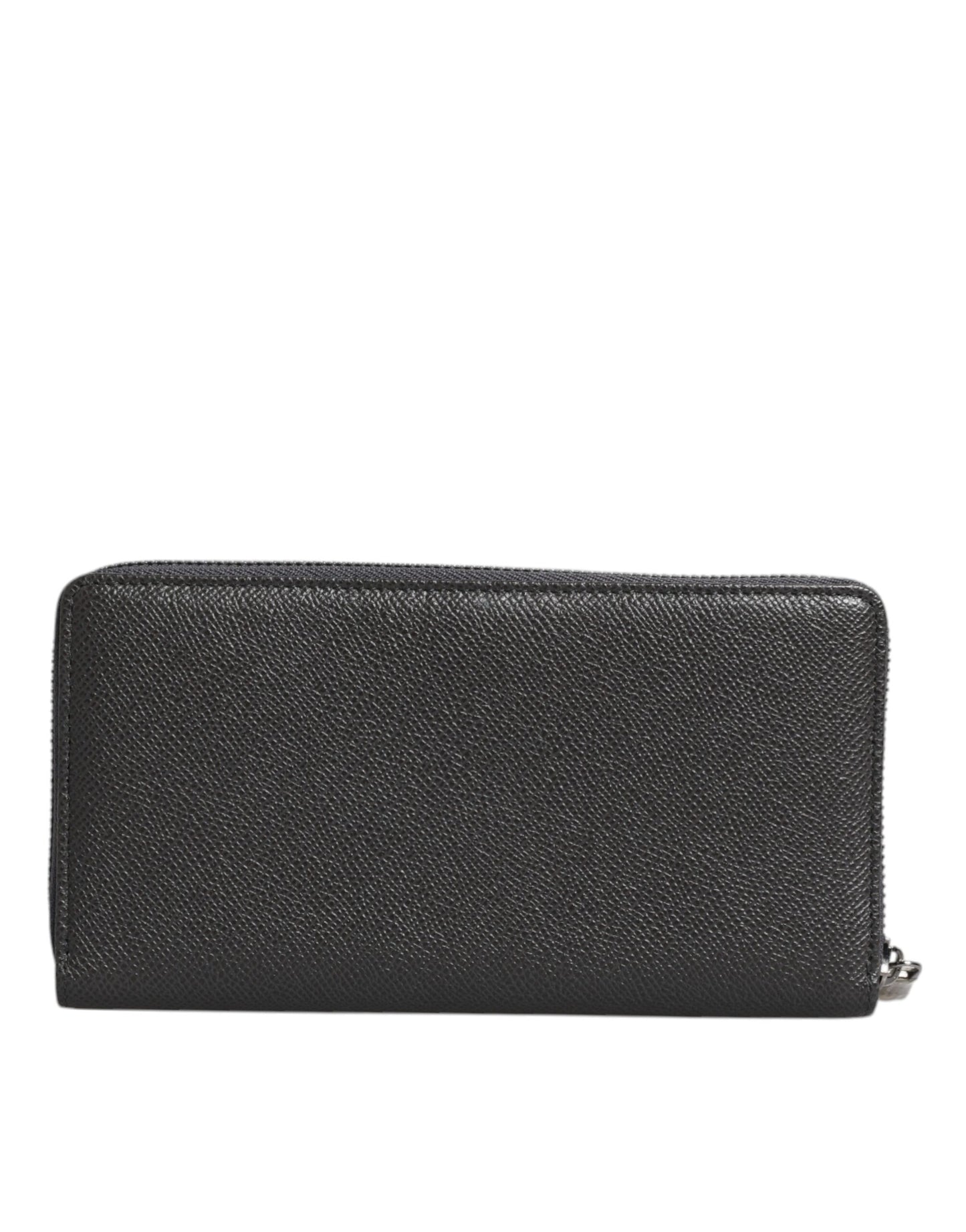 Cartera Continental con Cremallera y Logo DG de Piel Gris Oscuro