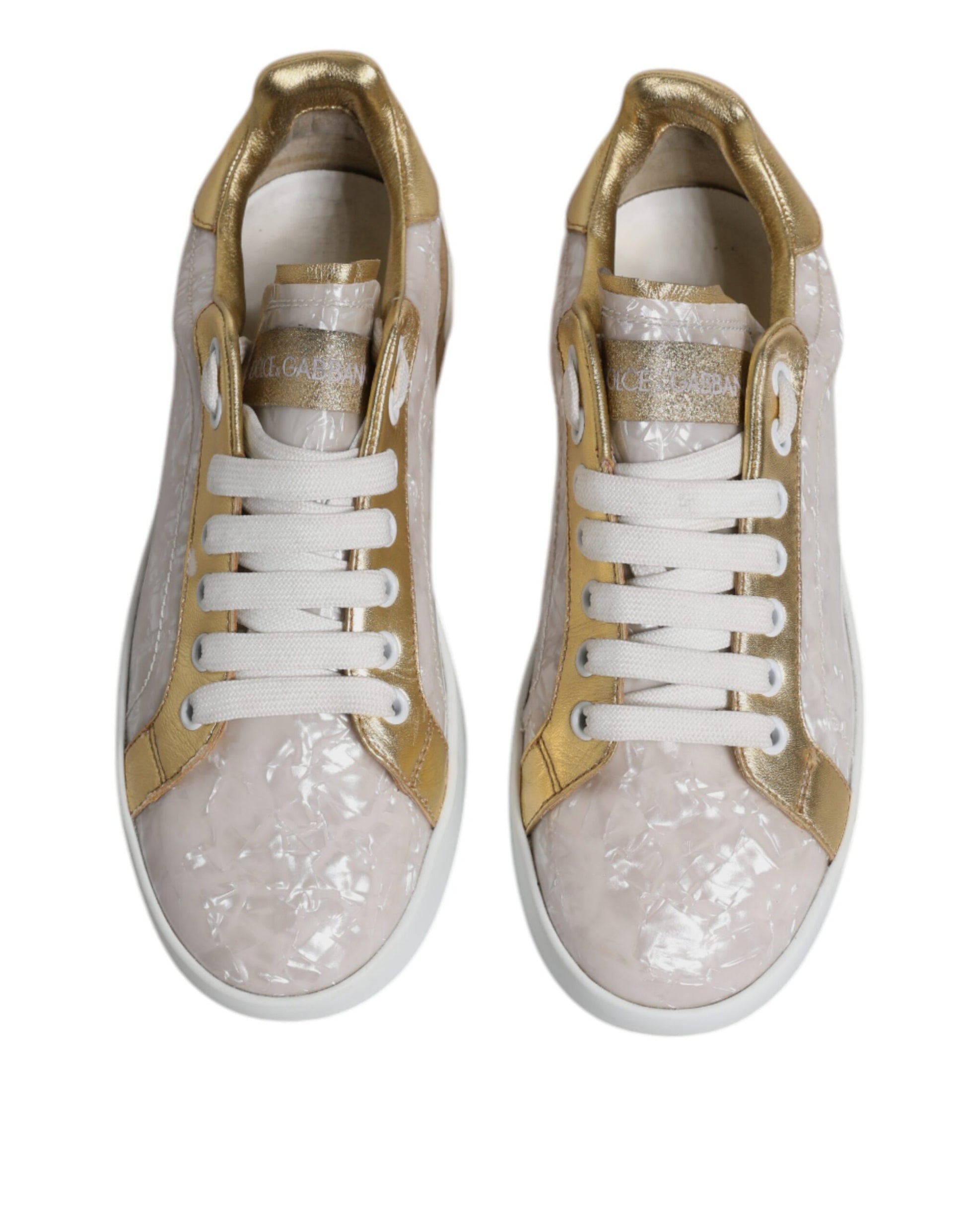 White Portofino Mother Of Pearl Sneakers Casual Shoes