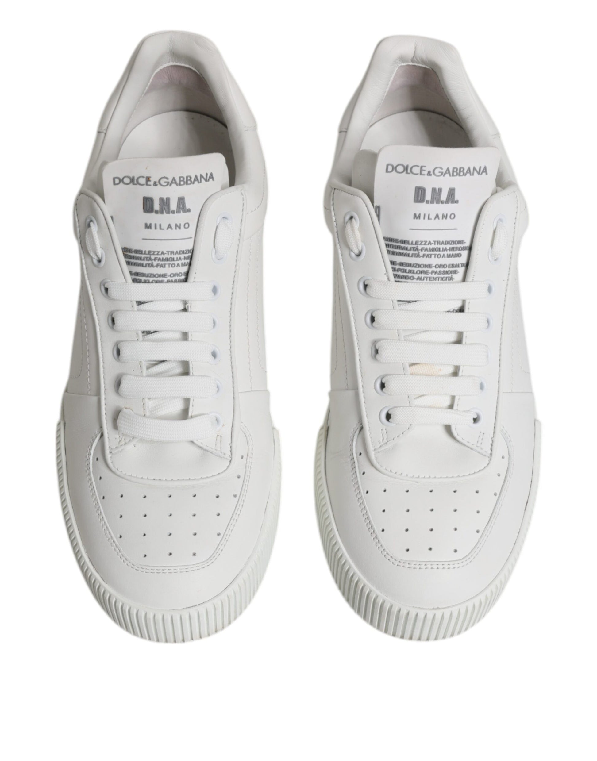 White Miami Leather Low Top Sneakers Shoes