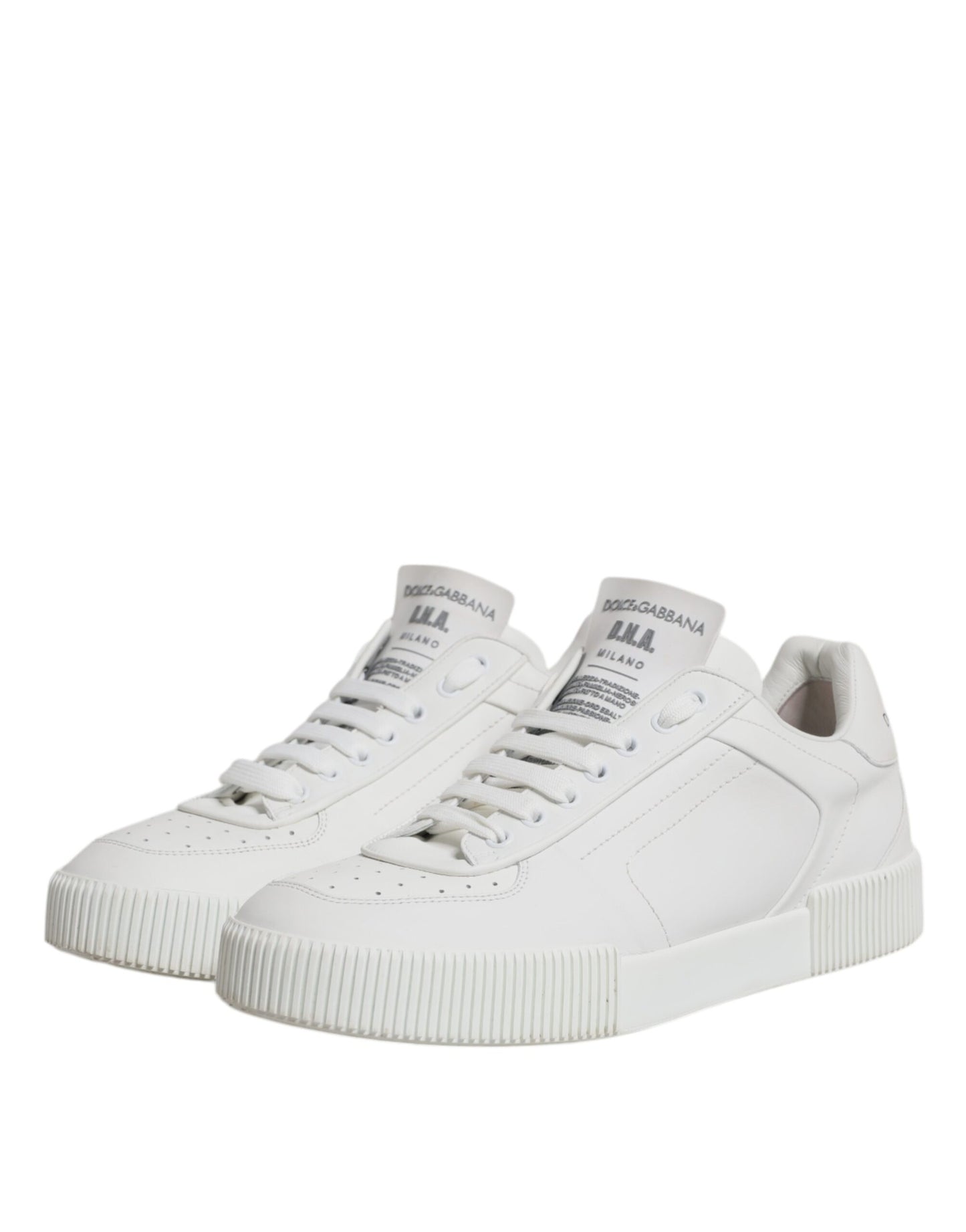 White Miami Leather Low Top Sneakers Shoes