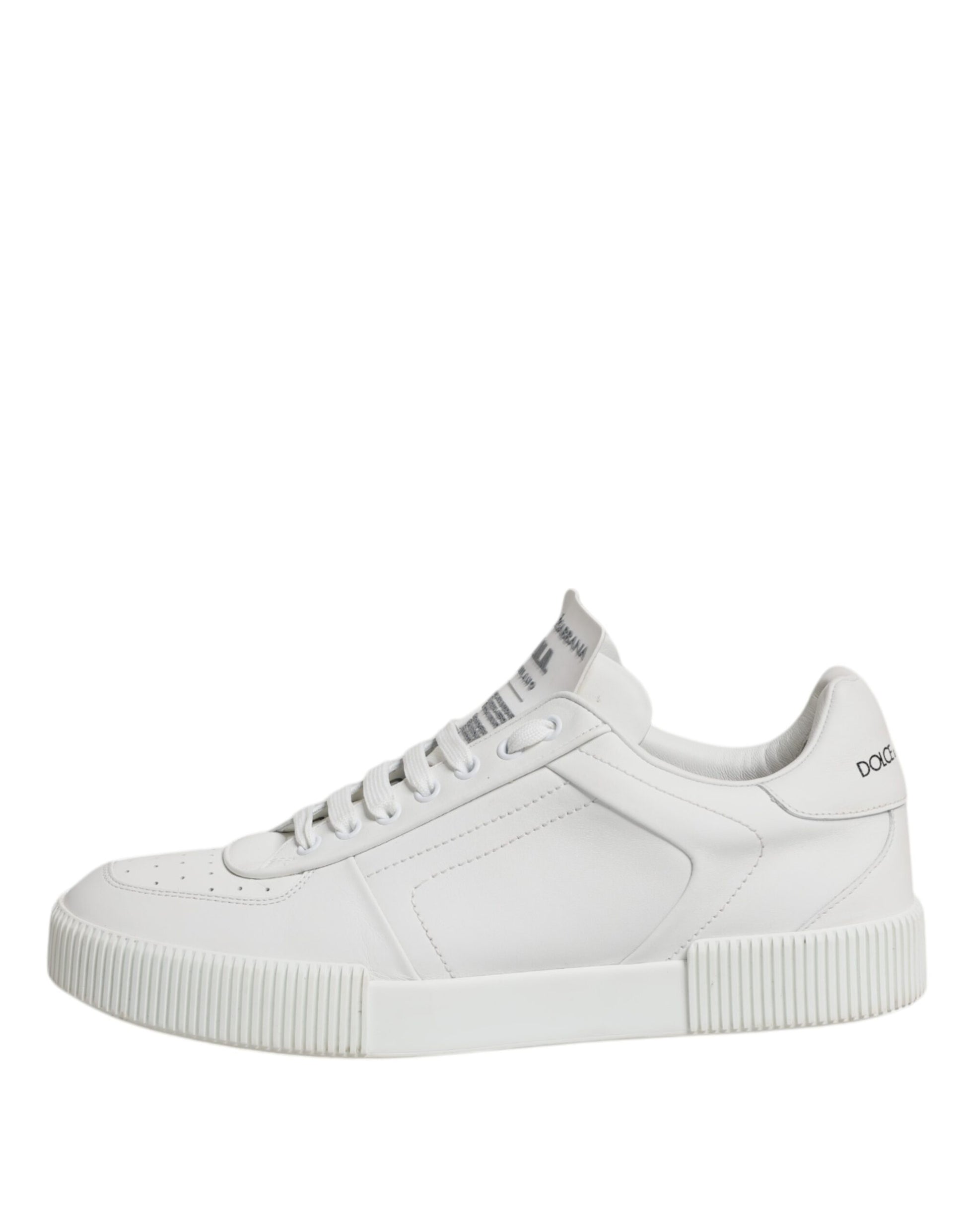 White Miami Leather Low Top Sneakers Shoes