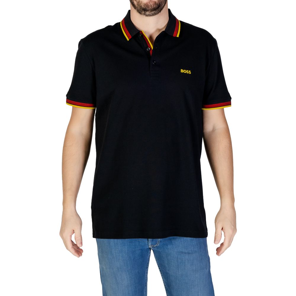 Polo de algodón negro