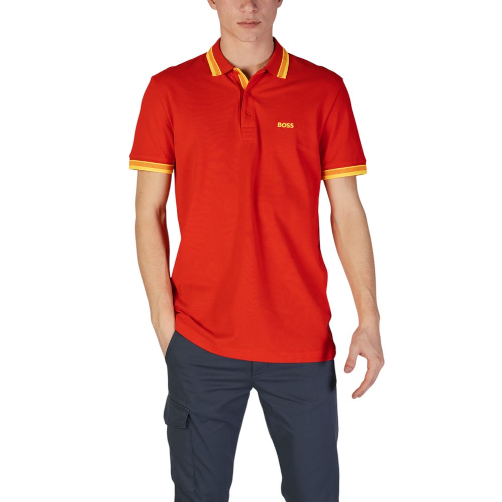 Polo rojo de algodón