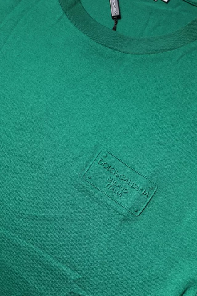 Green Logo Crew Neck Short Sleeves T-shirt