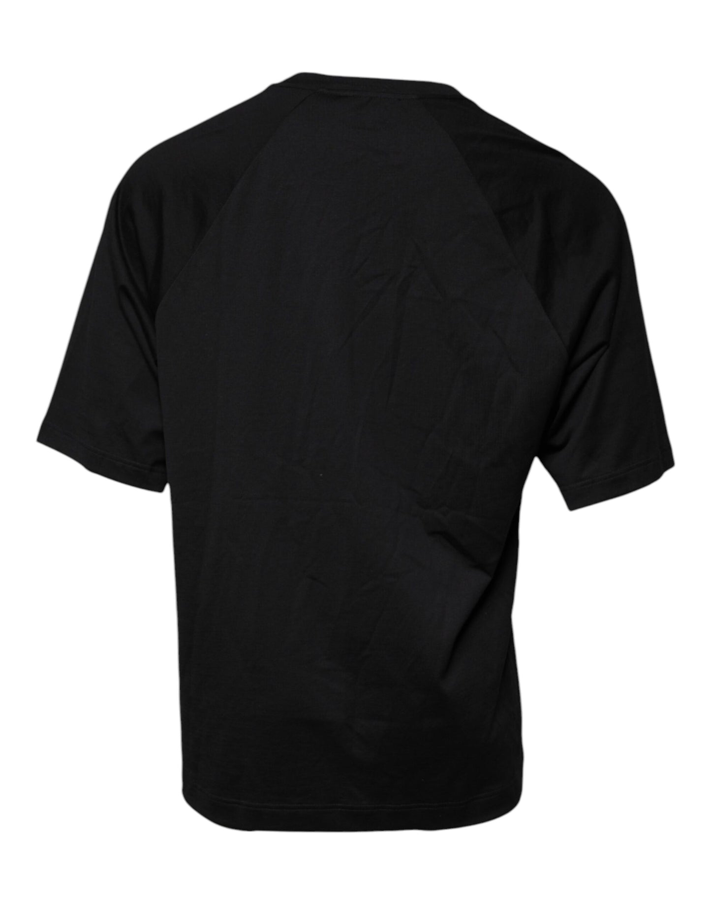 Black Logo Print Cotton Crew Neck T-shirt