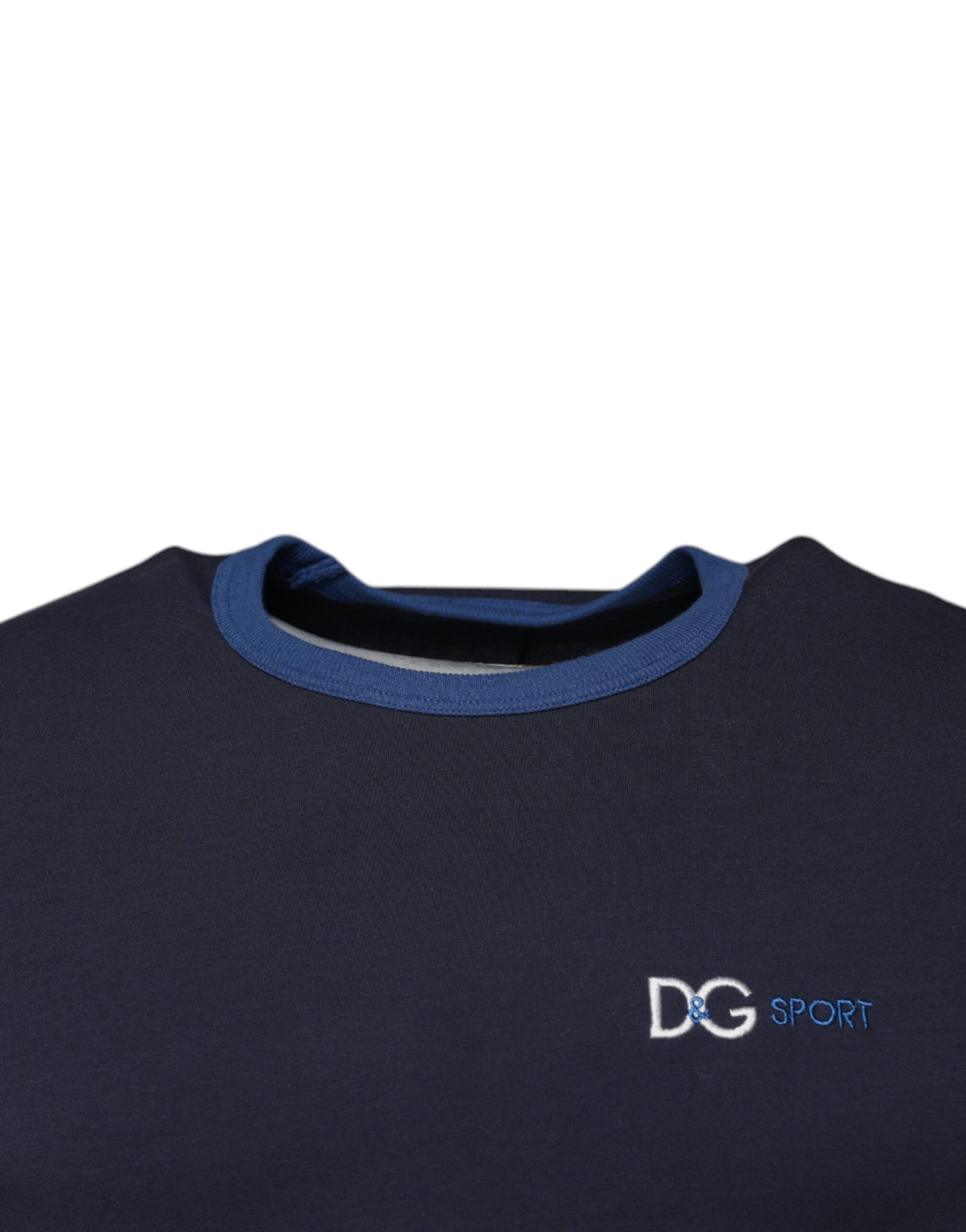 Blue Cotton Stretch Crewneck Underwear T-shirt