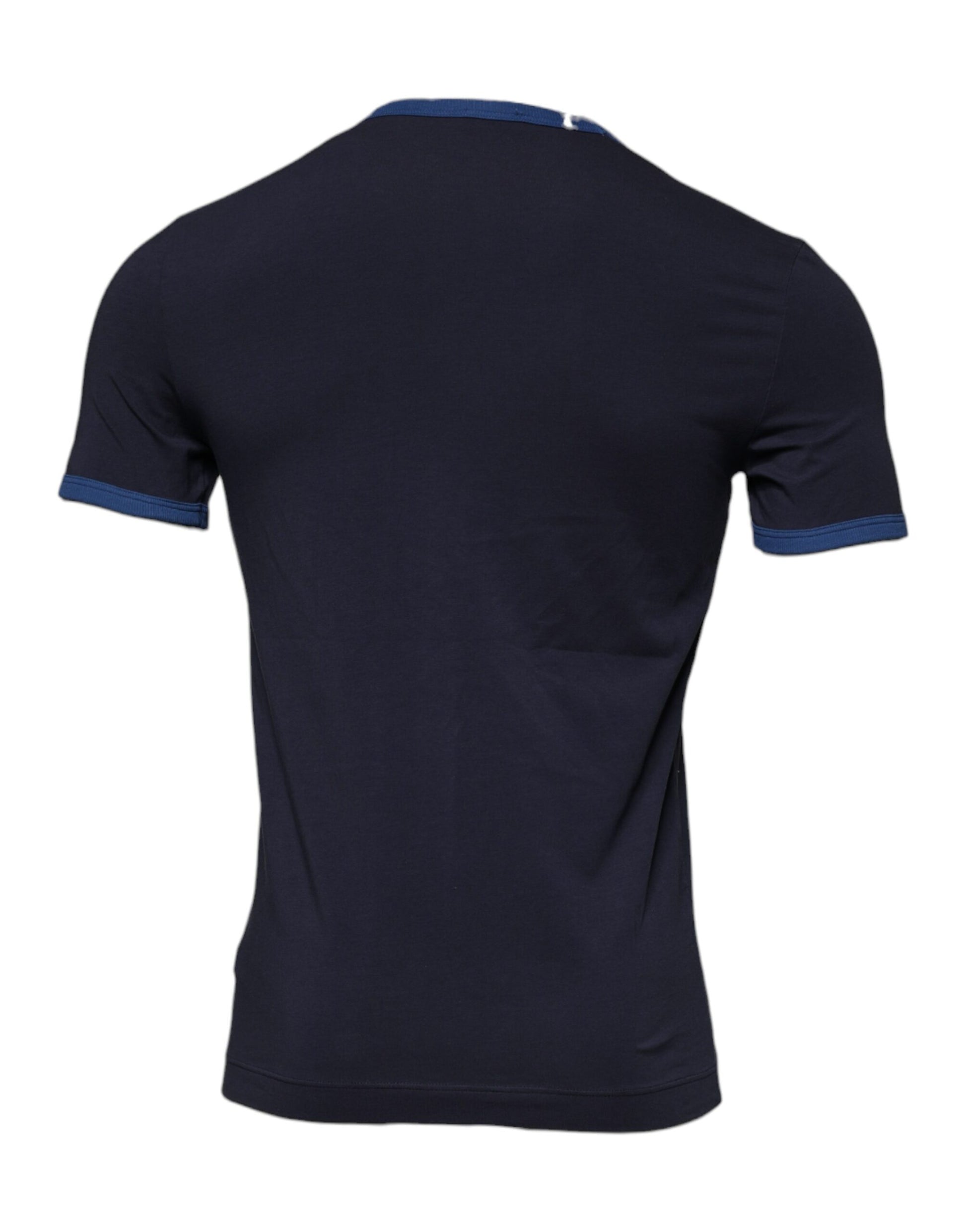 Blue Cotton Stretch Crewneck Underwear T-shirt