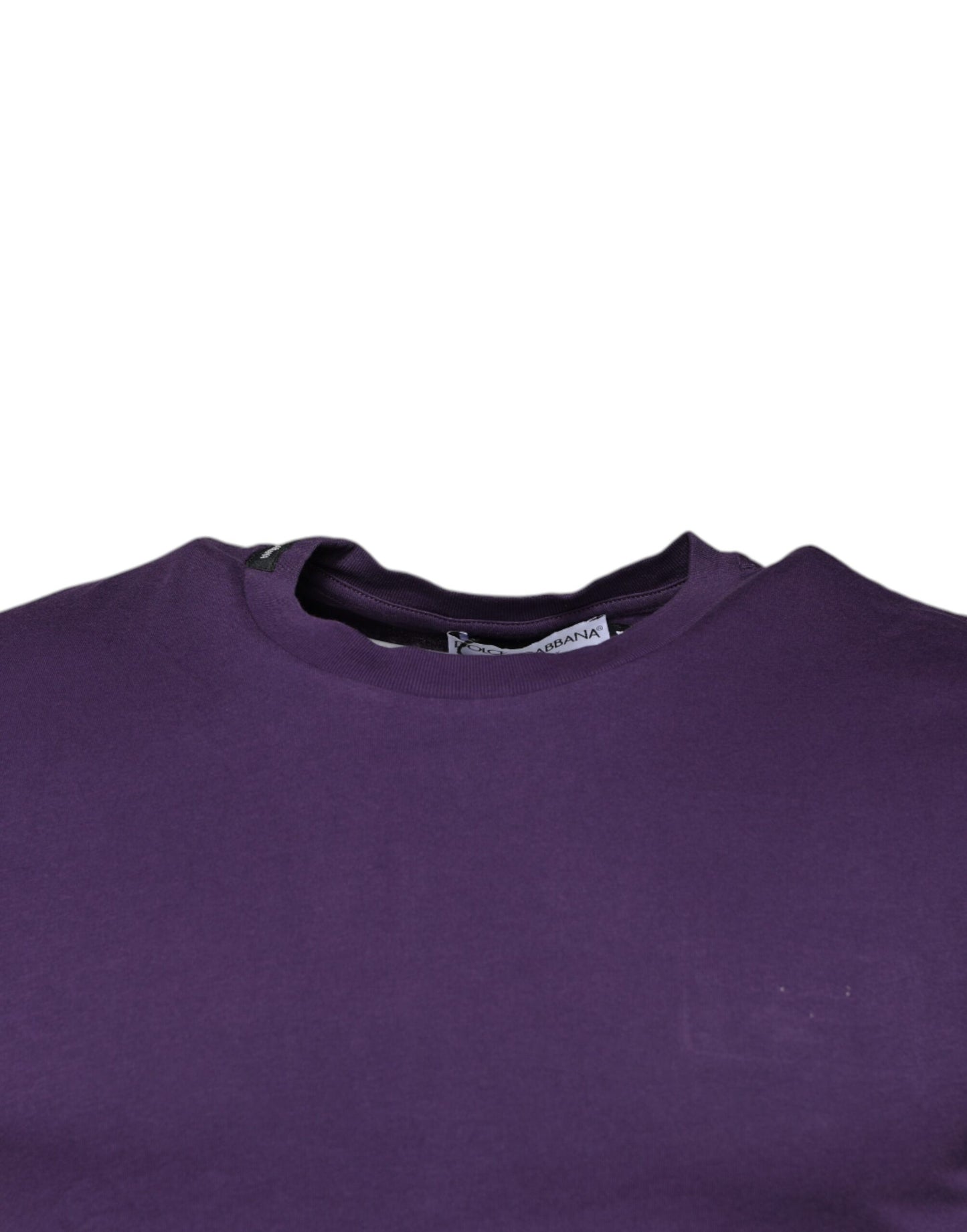 Violet Cotton Crew Neck Short Sleeve T-shirt