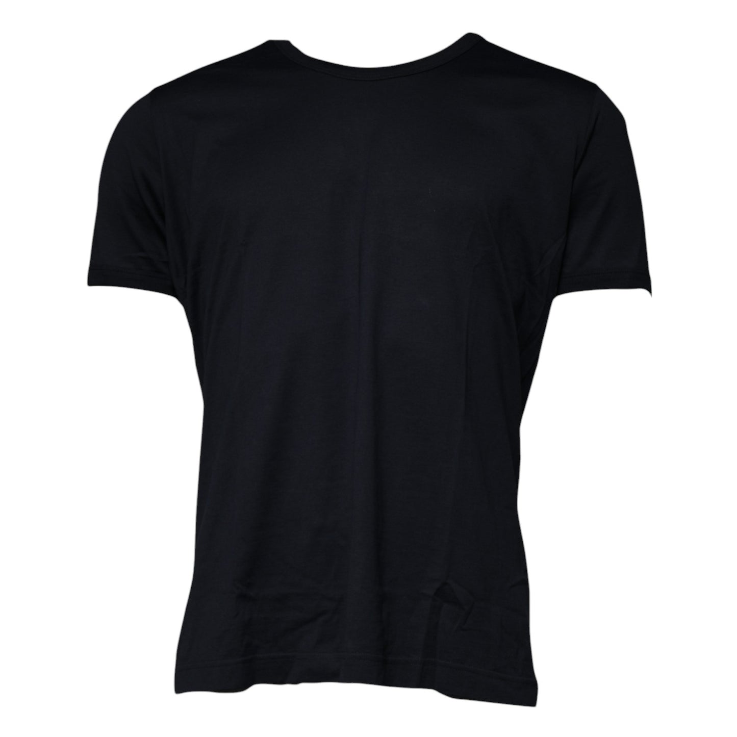 Black Cotton Crew Neck Short Sleeves T-shirt