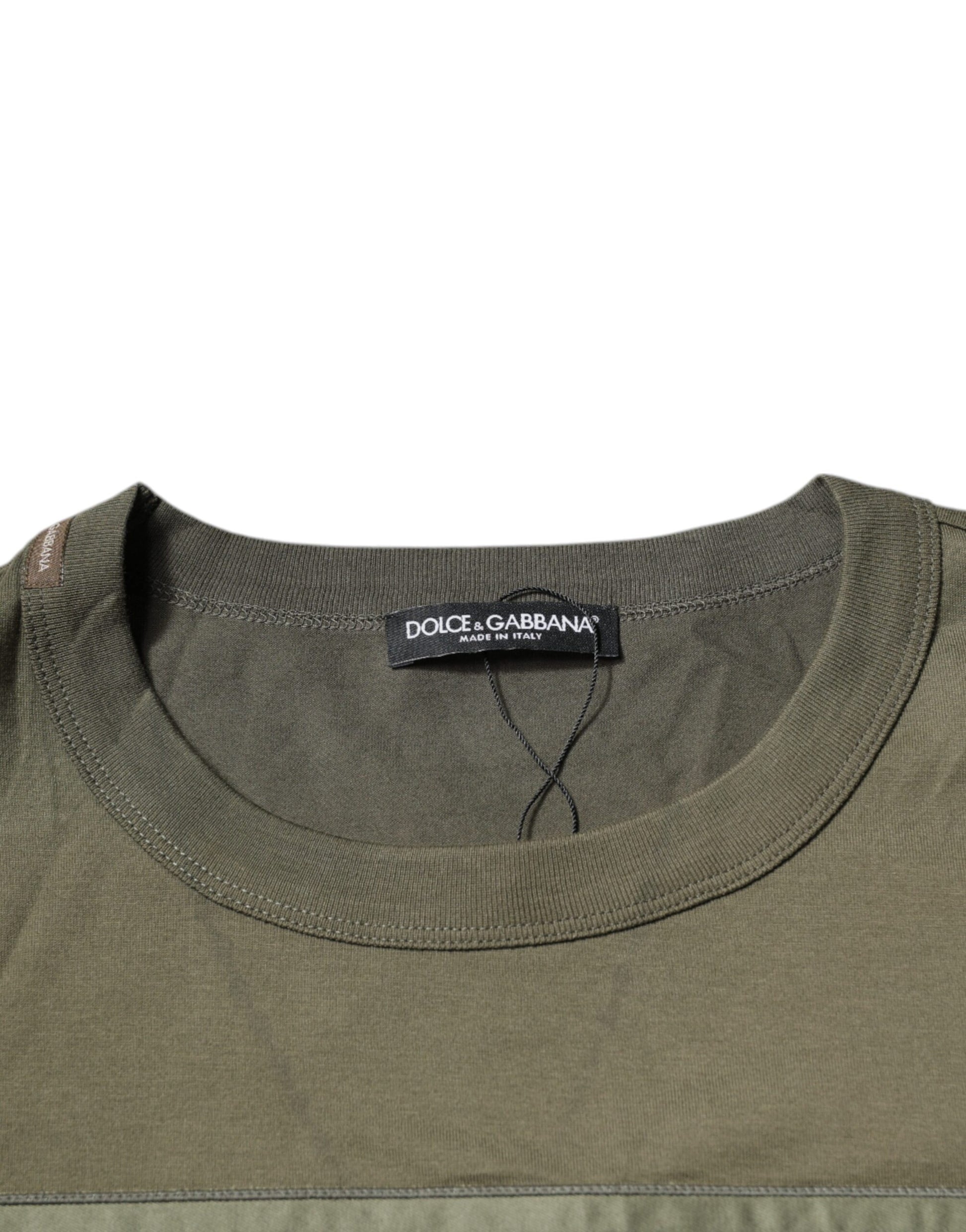 Army Green DG Love Cotton Crew Neck T-shirt